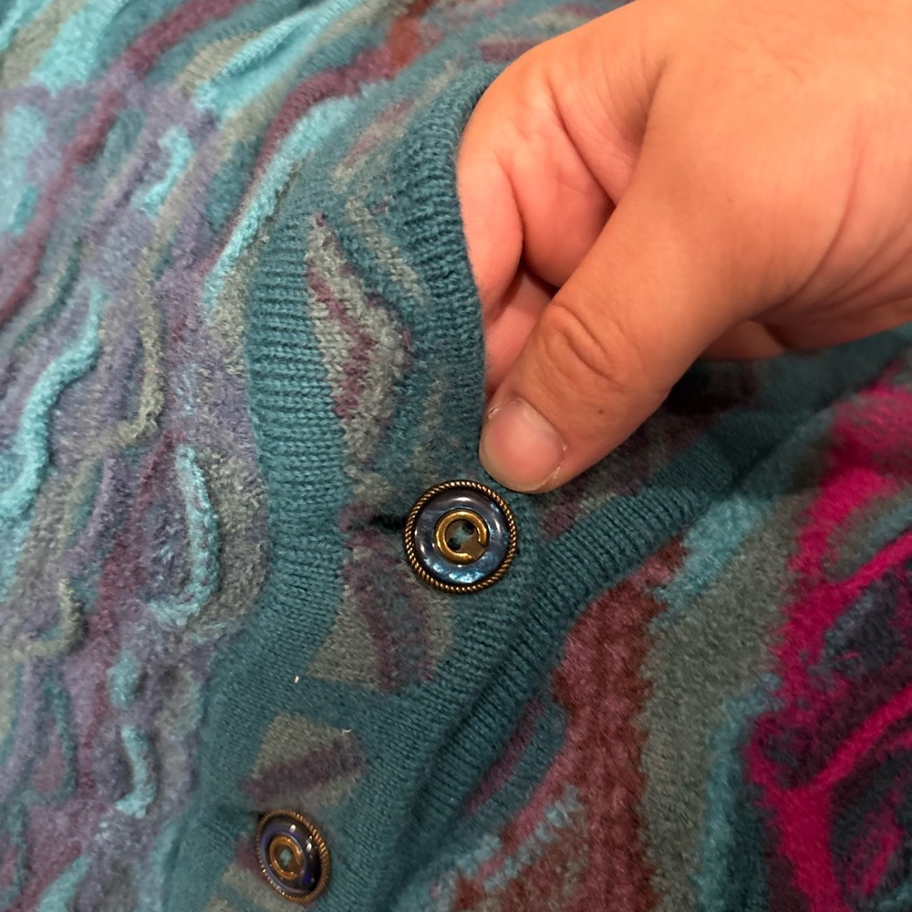 COOGI Multicolor Patterned Cardigan Sweater - Picture 8 of 13
